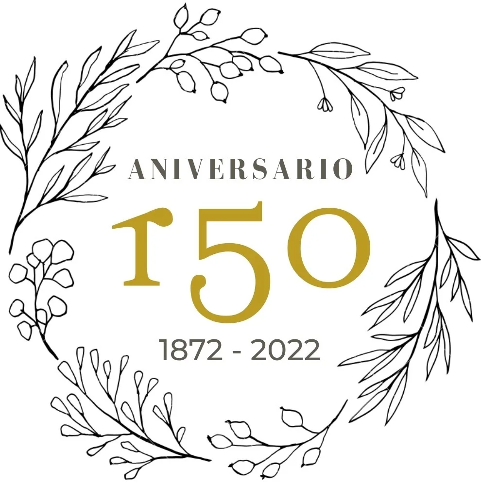 Click to enlarge photograph or plan Commemorative 150th anniversary emblem of Casa Pere Llibre (1872–2022)