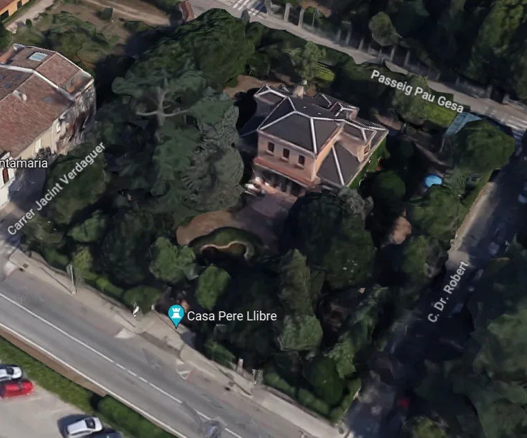 Cliquez pour agrandir la photographie ou le plan Vue aérienne de la résidence secondaire de Pere Llibre à Cardedeu, conçue par le maître d'œuvre Eudald Pagès Comas